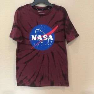 Boy’s NASA Tie Dye Short Sleeve T Shirt Size L 12/14